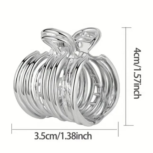 SPRING CLAW CLIP in Silver - Picture 2 of 2